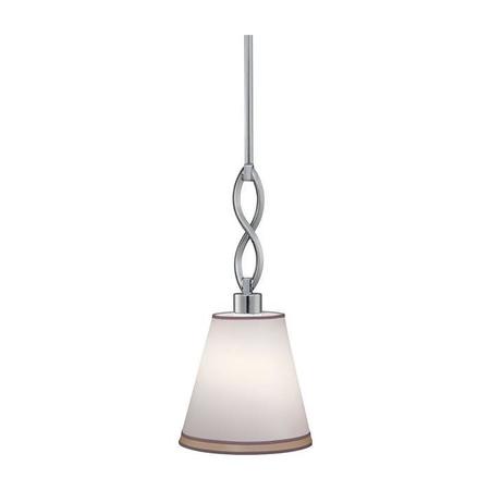 FORTE One Light Chrome Fabric Shade Down Mini Pendant 1874430